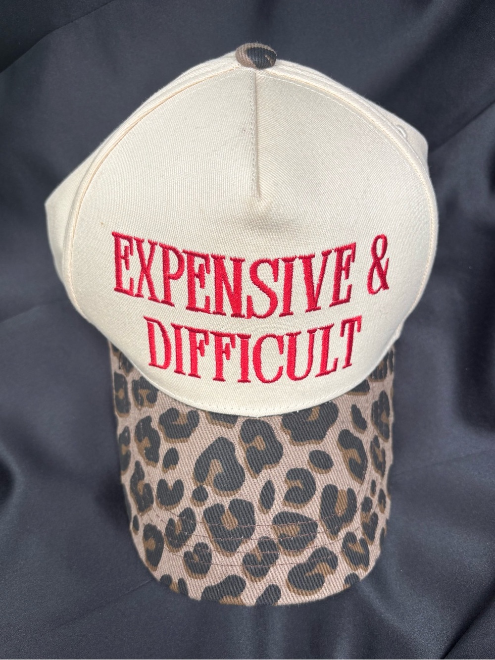 Expensive & Difficult Beige Leopard Baseball Cap